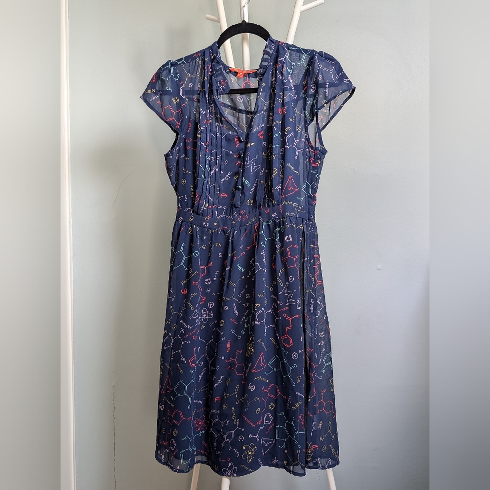 Navy Modcloth Chemistry Dress M